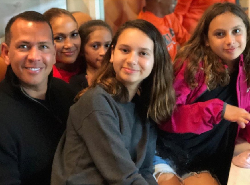 Alex Rodriguez, Jennifer Lopez, kids, Instagram